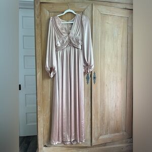Champagne Formal long gown size small